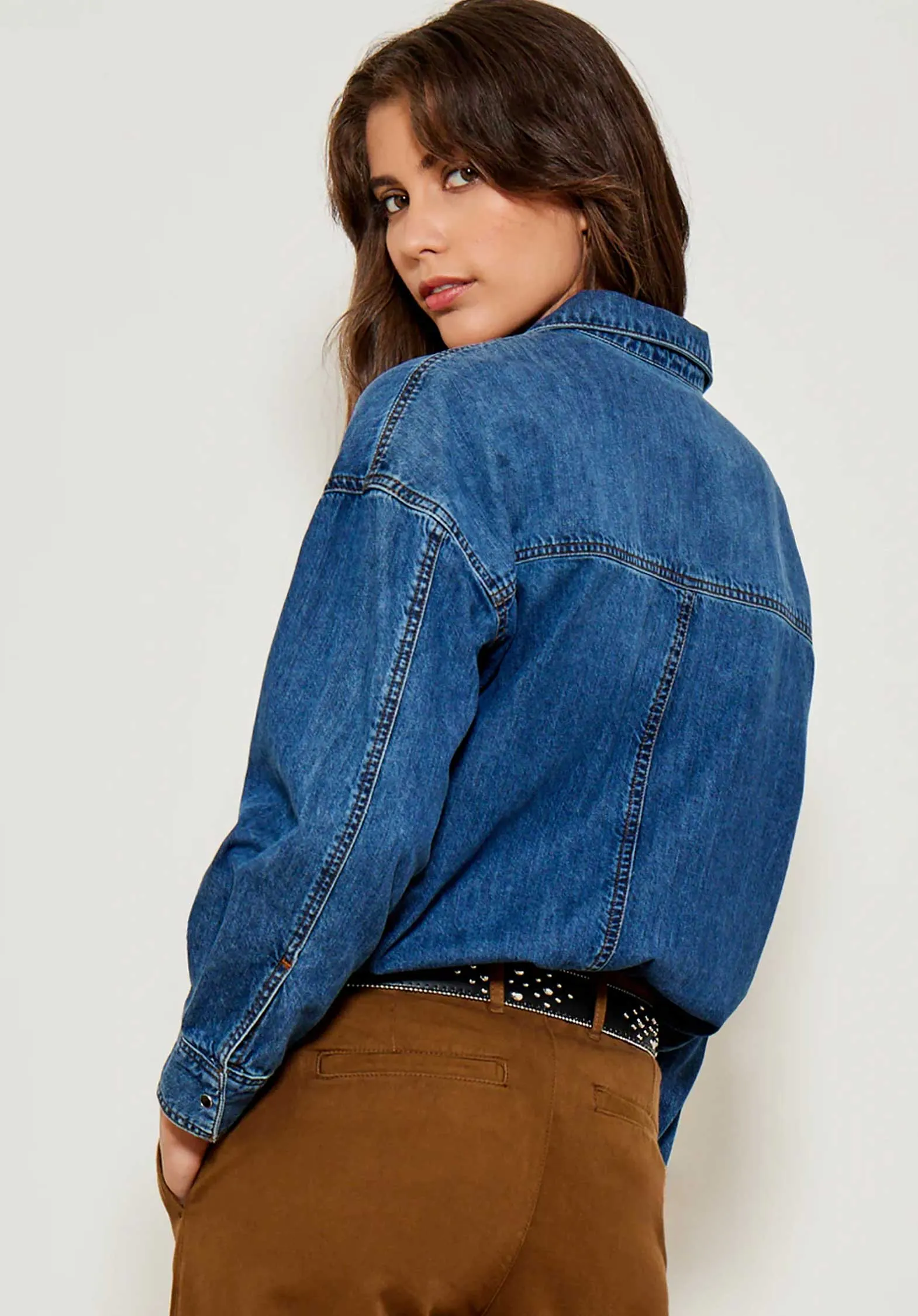 Denim Shirt 71614cornelia Medium-Blue