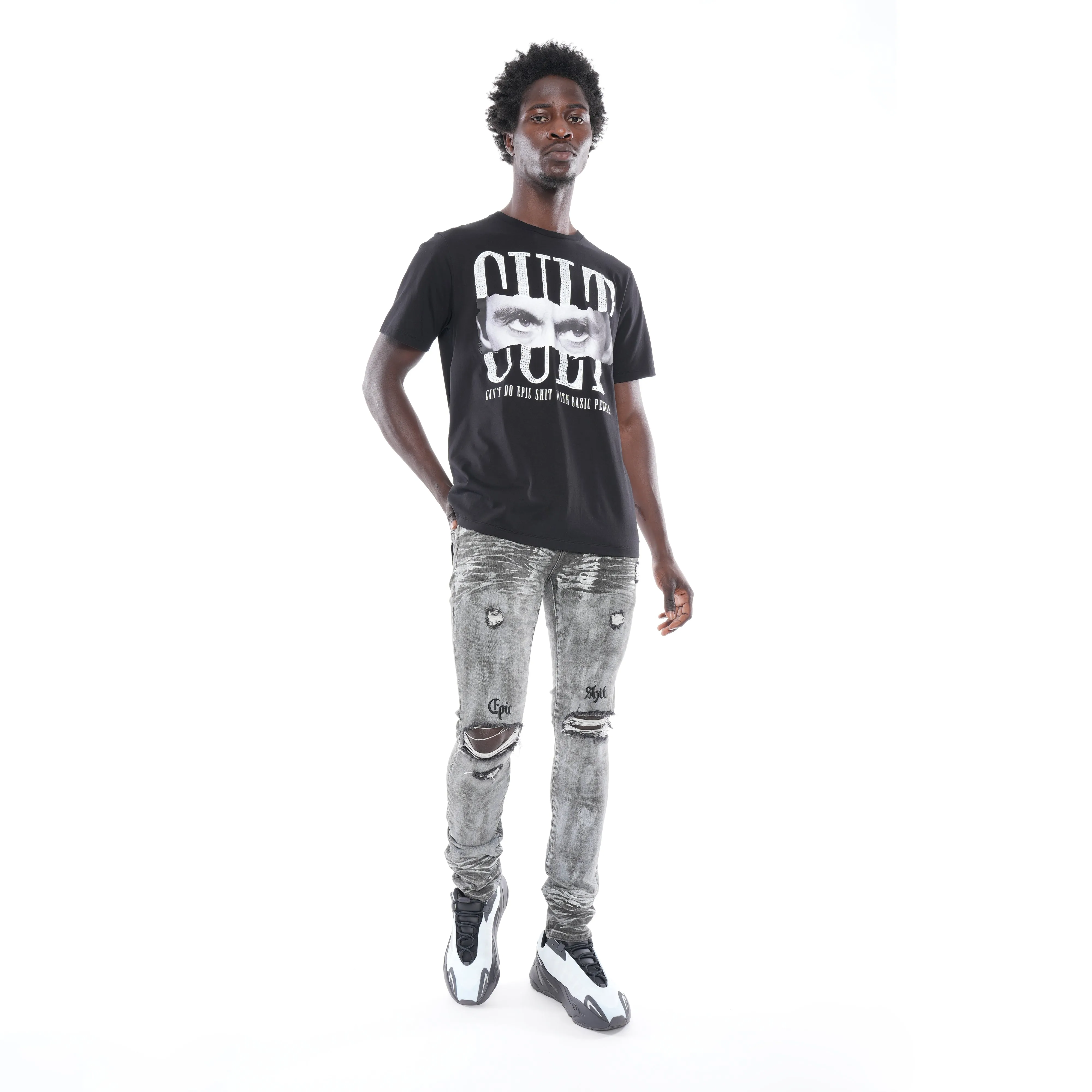 Punk Super Skinny Belted Stretch